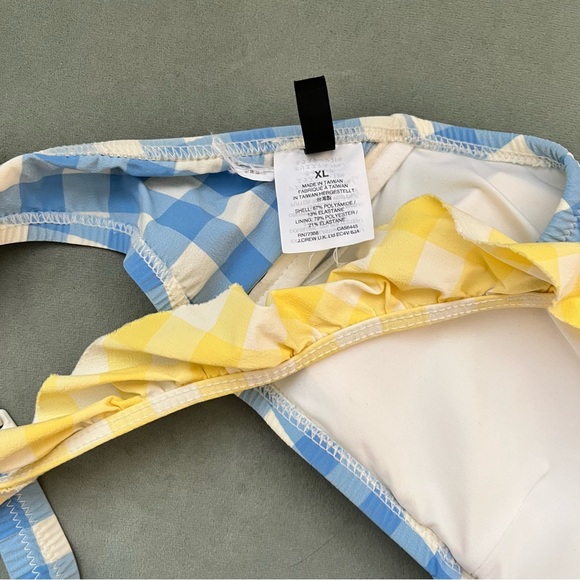 J. Crew Pastel Gingham Ruffle Bikini - Picture 5 of 8